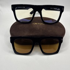 Tom Ford FT6068-B shiny black shiny black 001 Eyeglasses With Yellow Clip