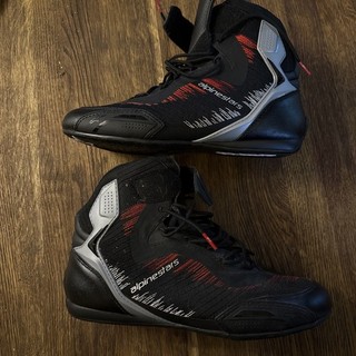 Alpinestars Faster 3 Rideknit Motorcycle Motorbike Sports Shoe Boots Black Red
