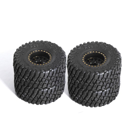 1.0 Brass Rubber Beadlock Wheels Tires for 1/18 TRX4M 1/24 Axial SCX24 RC Parts - Picture 3 of 7