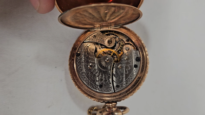 Antique American Waltham Pocket Watch Gold Filled C.W.C.CO Case