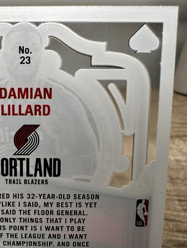 Mazo Elite Damian Lillard JERSEY TARJETA TRANSPARENTE #0 BLAZERS SP 2022 DAMIAN LILLARD - Imagen 6 de 9