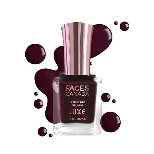 FACES CANADA Ultime Pro Splash Luxe Nail Enamel - Fine Wine (L60), 12ml | Glossy