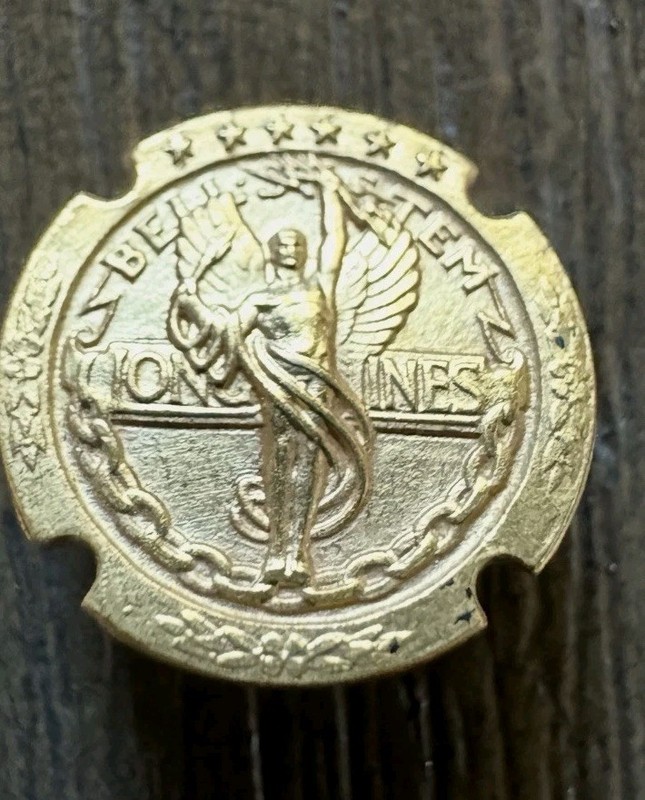 Vintage 14k Gold Bell Systems Long Lines Service Award Lapel Pin
