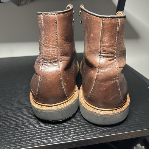 Stivali stringati Allen Edmonds Higgins Mill in pelle marrone da uomo misura 12 larghi 3E - Foto 6 di 12