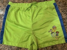 Vtg Rugrats 1999 Nickelodeon Throw Shorts Kids Sz Lg 14 Green Tommy Chuckle