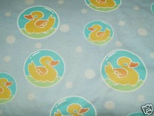 Baby toddler flannel ducky duck sheet set blue