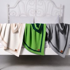 Strickdecke "Shell" 150x200 cm 2-farbig Wende Sofadecke Kuscheldecke Tagesdecke