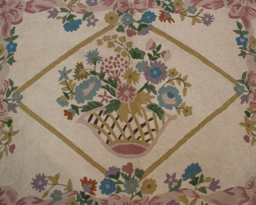 RRA 6x9 Chain Stitch Rug Floral Bouquet Design Ivory Carpet 40128 - Bild 3 von 4