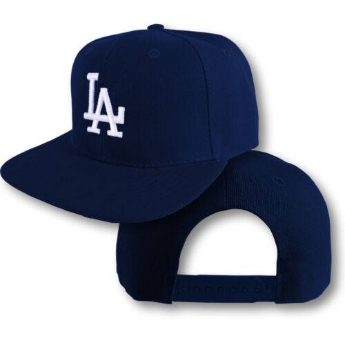 Dodgers Snap Back Cap Hat Embroidered LA Men Adjustable Flat Bill - Picture 8 of 16