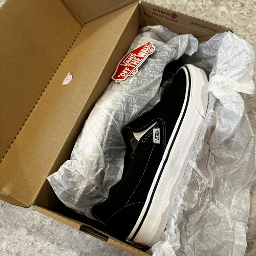Talla 7.5 - VANS Classic Slip-On Negro Blanco | ¡¡¡VNDS!!! Zapatos de skate - Imagen 13 de 14