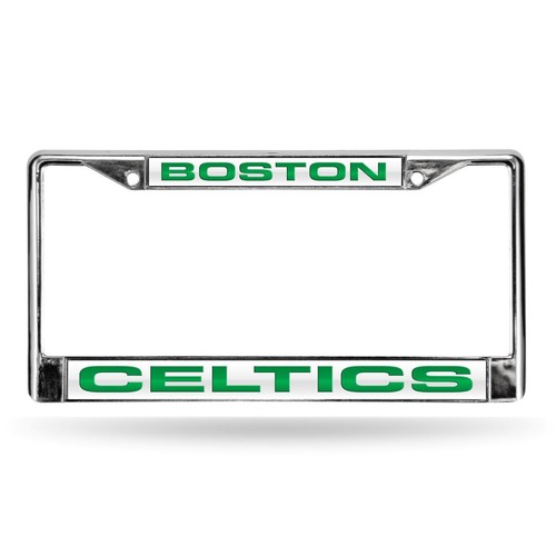 Boston Celtics NBA Chrome Metal Laser Cut License Plate Frame - 第 1/7 張圖片
