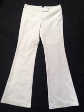 Tahari Women's Stretchable Mid Rise Flare Wide Leg Pants WhiteSz8 Exclusive New
