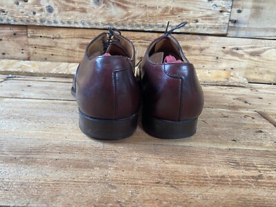 Crockett and jones newquay cap-toe brown leather oxford dress