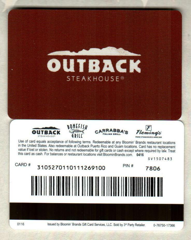 R$ 100,00 Outback Gift Card  Comprar Vale Presente + Barato