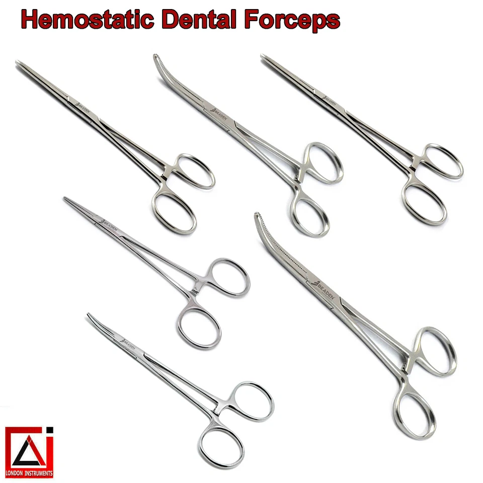 LONDON INSTRUMENTS Hemostatic Forceps Locking Pliers & Medical Tissue Suture Operating Scissors