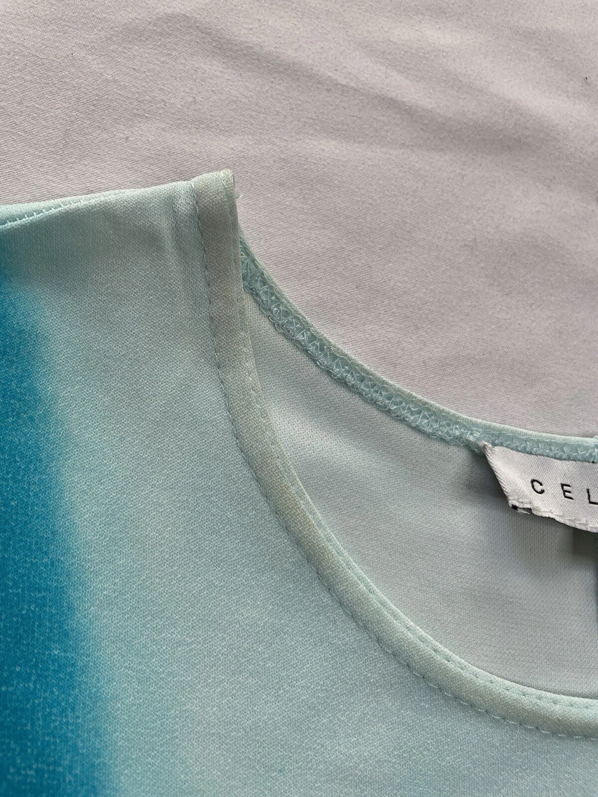 Jersey Celine Michael Kors primavera 2000 blu cravatta bianca tintura senza maniche 38