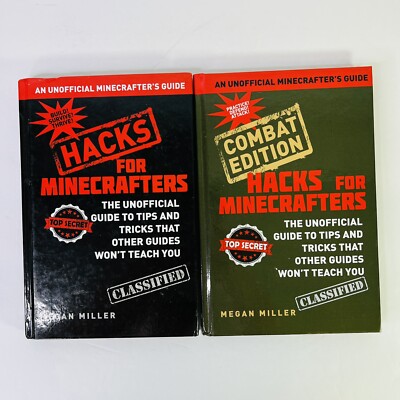 Lot of 2 Hacks for Minecrafters Hardcover Books by Megan Miller