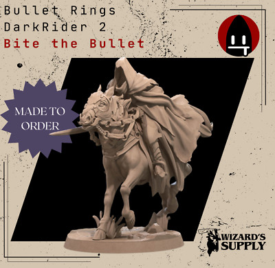 Dark Rider V2 LOTR 3dprinted mini Bullet Rings Evil Bite the Bullet 3D dnd