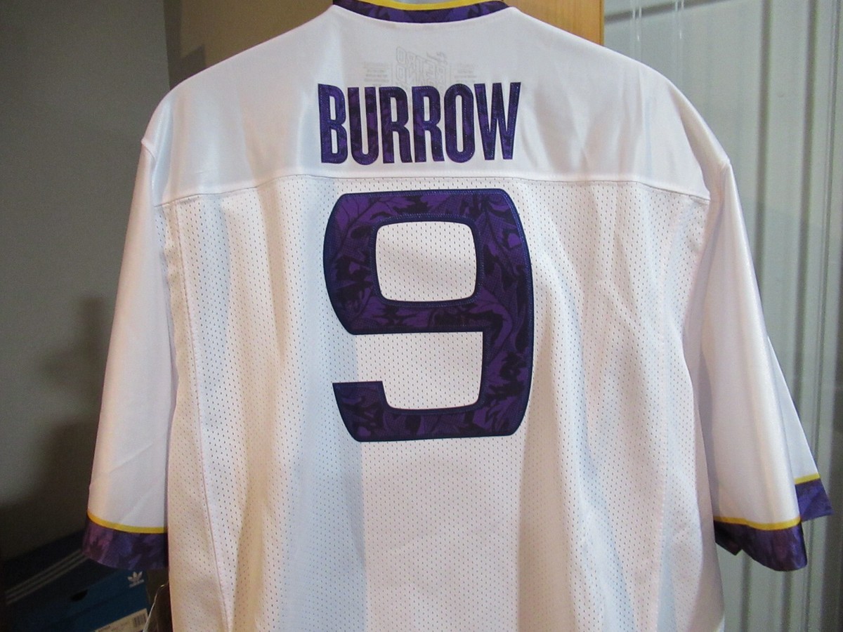 Joe Burrow #9 LSU Tigers Sewn Football Jersey Men's XL new