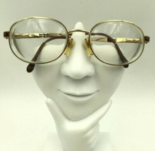 Vintage Luxottica 2192 G576 Gold Metal Oval Sunglasses Italy FRAMES ONLY