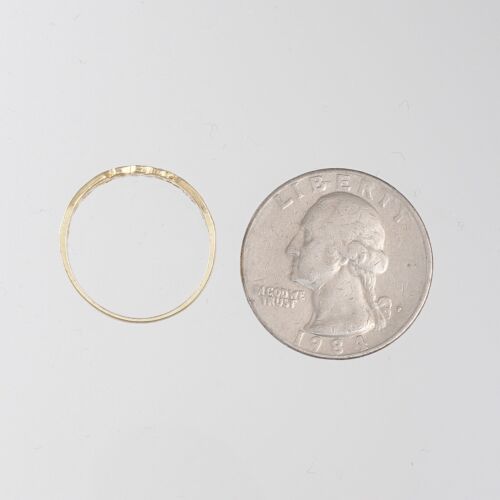 14K Gold breiter Bandring Hochzeit Jahrestag Diamantschliff offen Schnörkel filigran - Bild 11 von 15
