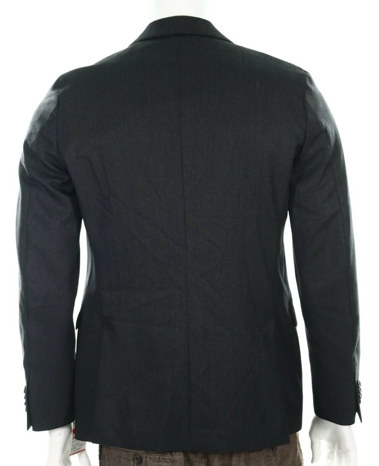 Z Zegna 120626 Drop 8 Deco Charcoal Grey Men's Blazer Jacket sz 48R $995 - Image 4 of 4