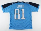 Jonnu Smith Signed Tennessee Titans Jersey (Beckett COA) 2017 3rd Rd Pick FIU — photo 1