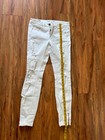 FB Sister Jeans White Denim High Waist Skinny Distressed Stretch sz 27 w/ zipper — photo 4