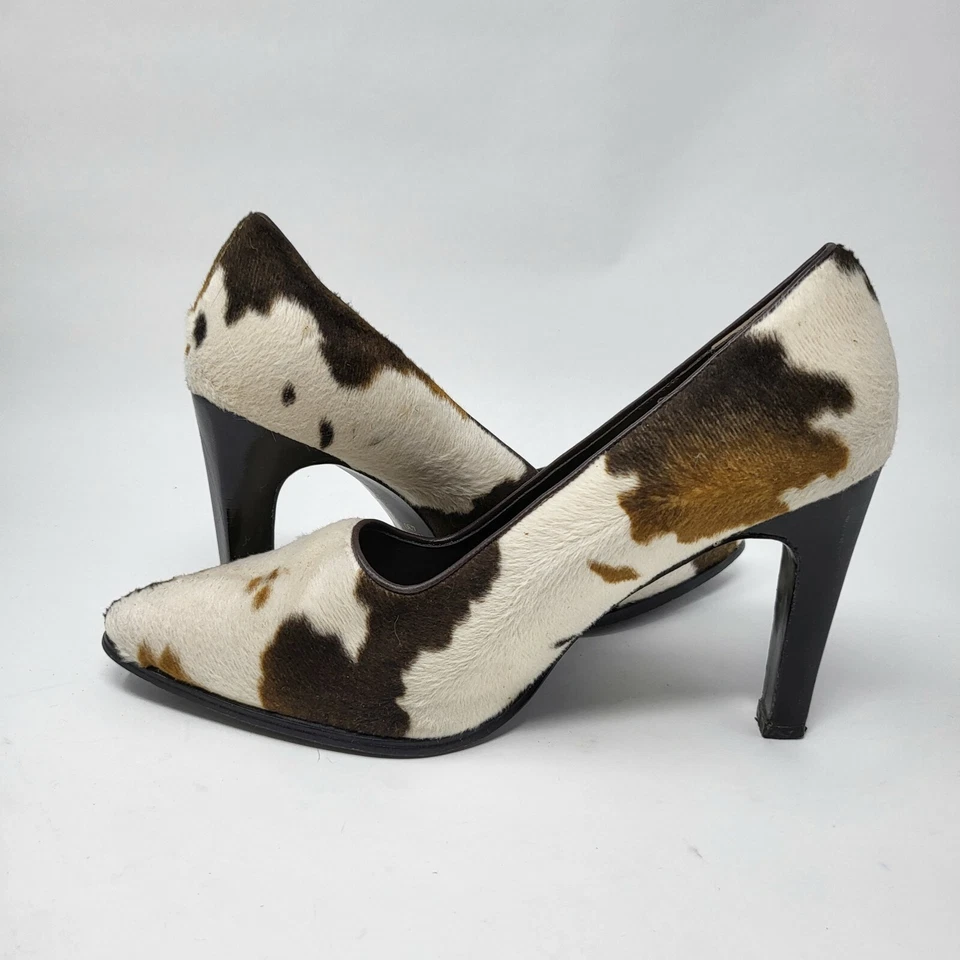 Винтажные женские туфли-лодочки на высоком каблуке с анималистическим принтом Newport News размер 9 1/2 B - Изображение 4 из 4