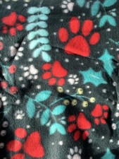 Happy Pawlidays Paw Paws Polar Fleece Throw Blanket 60x100 Large Size Brand New