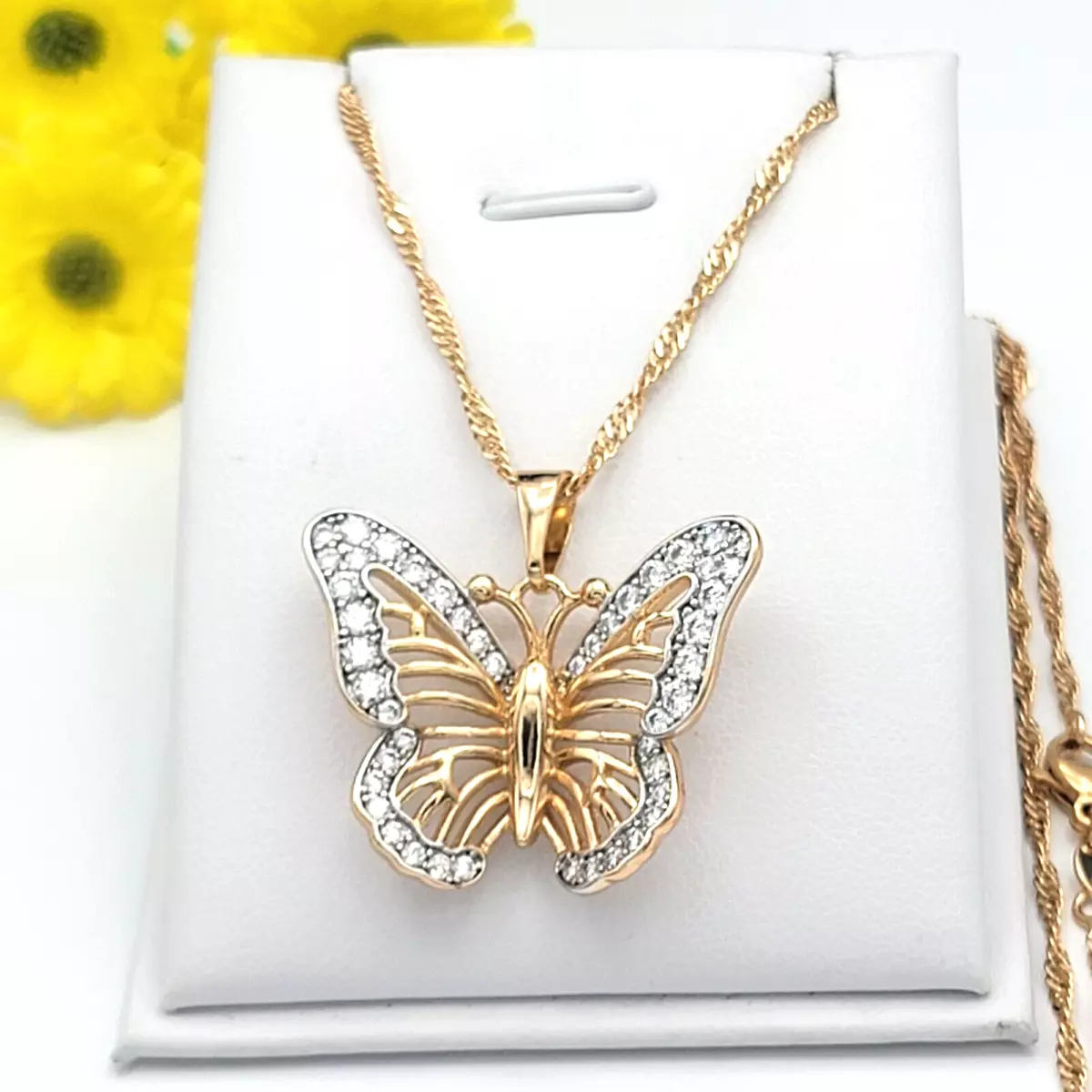 4 PIECE SET 18k gold plated Butterfly Necklaces, butterfly pendant necklace  , bu | eBay