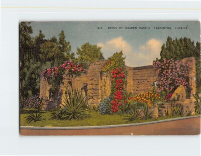 #ad Postcard Ruins of Braden Castle Bradenton Florida USA $3.46