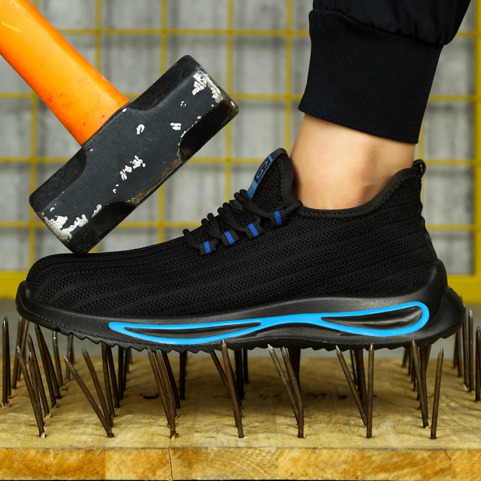 Steel Toe Indestructible Safety Work Shoes Breathable Work Boots Mens Sneakers
