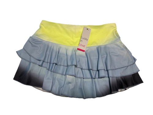 NWT lucky in love Ladies M Tennis Golf pickleball skort Stretch pull on ruffle - Picture 2 of 9