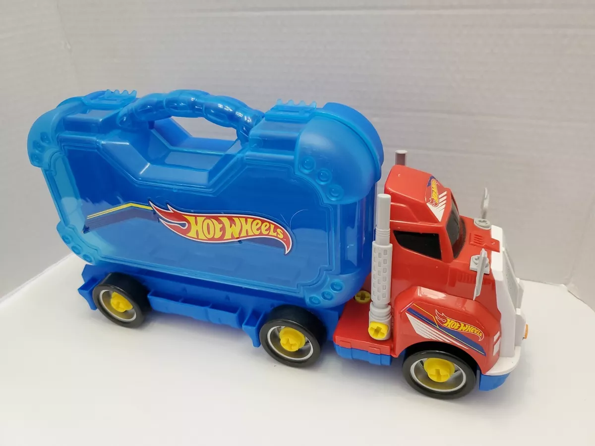 Hot Wheels Cars Smart Box and Truck Orange Blue WITH Tool
