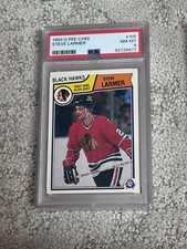 1983 O-PEE-CHEE OPC HOCKEY CARD PSA 8 STEVE LARMER ROOKIE CHICAGO BLACKHAWKS