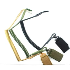 2pcs Adjustable Spring String Buckle Cord Carabiner Hook Strap Lanyard Climbing