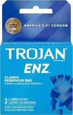 SM Trojan ENZ Lubricated Condoms 3ct 3 Pack