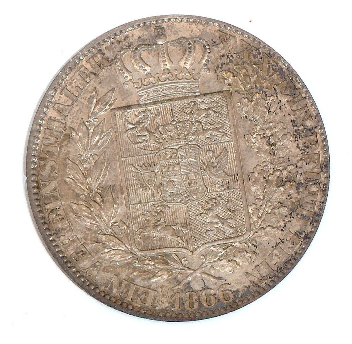 ★〈英文〉「German Talers　church and city」 German States Oldenburg 1866 Taler Coin Thaler NGC MS 63 VZ/STG