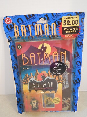 BATMAN THE COLLECTED ADVENTURES SET, INCLUDES BOOK, PENGUIN TOY & STICKER, NIB!