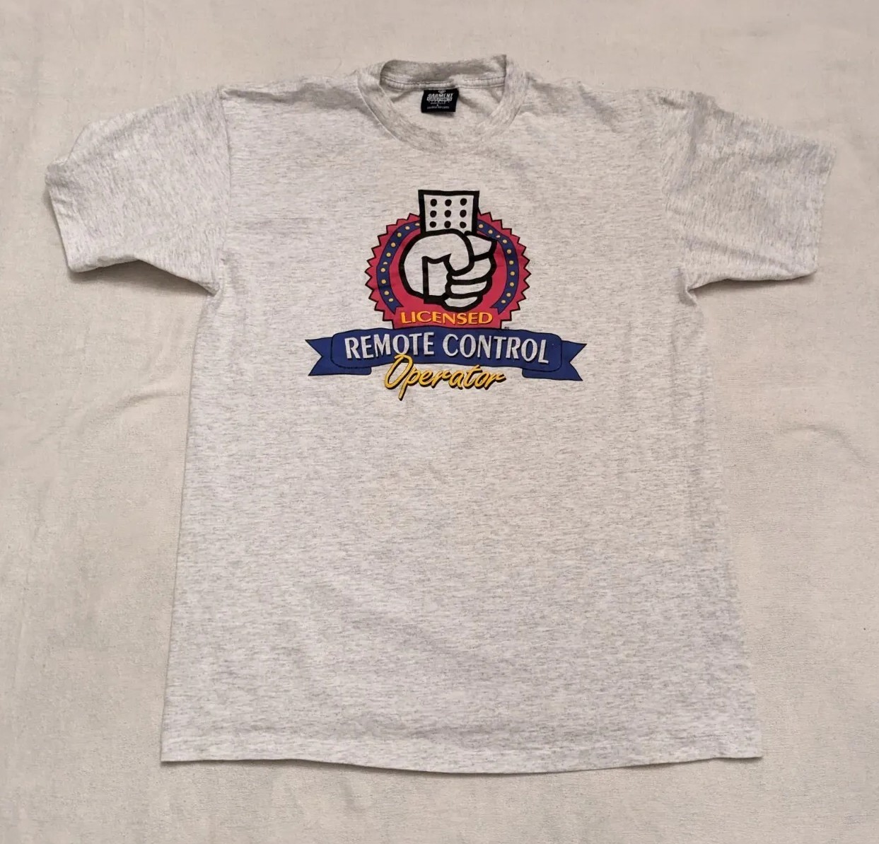 Vintage Licensed Remote Control Operator Grey T-s… - image 2