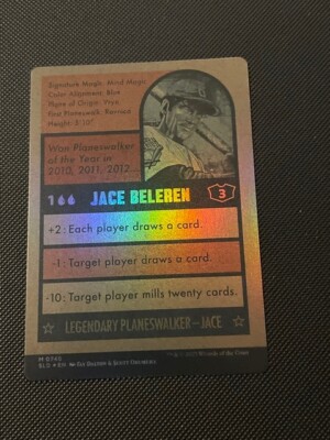 Jace Beleren MTG Secret Lair Baseball Autograph 746 Foil NM | eBay