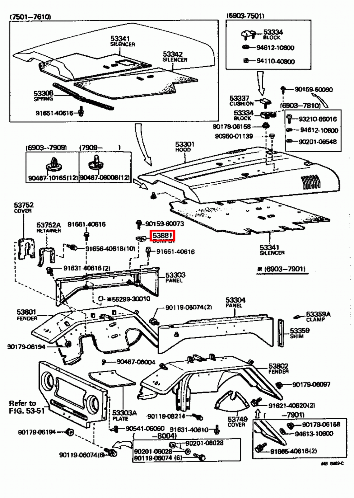 Genuine Toyota LandCruiser HJ47 HJ45 FJ45 FJ43 Side Cushion Bumper x2 eBay