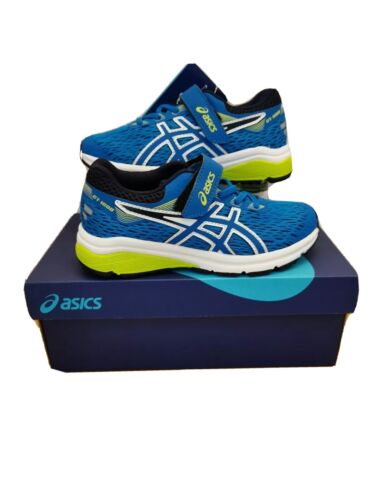 Baskets enfants Asics GT 1000 7 ch bleu/néon chaux 1014A006-402 - Photo 1/9