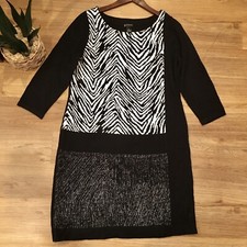 New Directions Animal Print Sweater Dress Size XL
