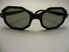 Vintage Cool-Ray Polaroid Bonjour Octagon Sunglasses 160 Black Retro