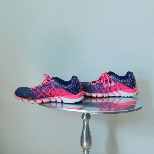 Fila Running Shoes Turbo Energized Navy Pink Ribbon Sneakers 91175 Women's 9.5 - Picture 4 of 10