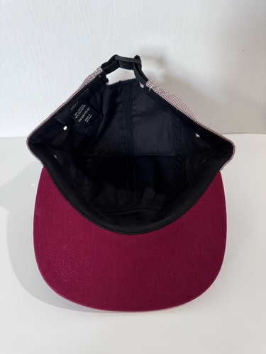Obey Worldwide Clothing Mens 5-Panel Hat Adjustable Strapback Skate Cap Burgundy - Picture 3 of 4
