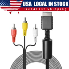6 Feet AV to RCA Audio Video Composite Cable Cord For Sony PS1 PS2 PS3 PS3 Slim