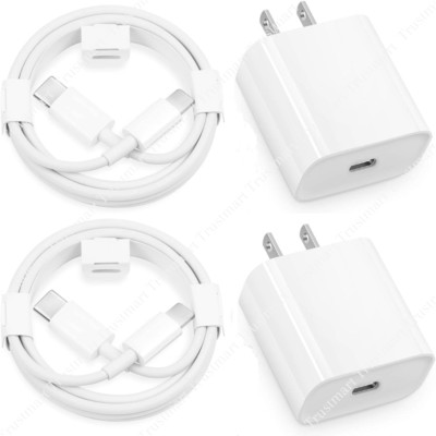 20W USB-C Power Adapter PD Fast Charger Cable For iPhone 14 13 12 11 Pro Max XR